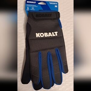 Kobalt Black & Blue Work Gloves Size Medium